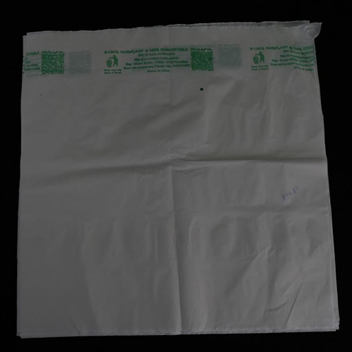 White Biodegradable Grocery Pouche