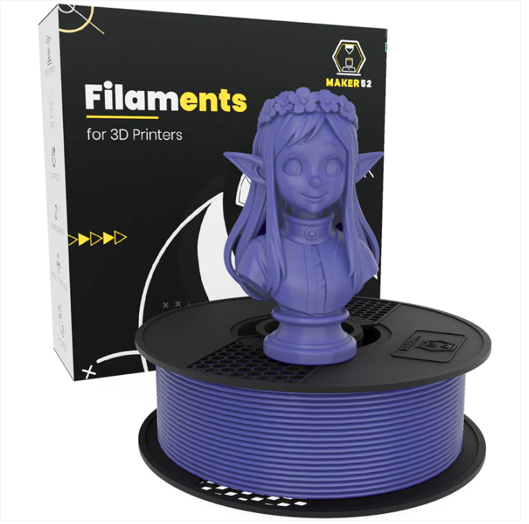 MAKER52 HS PLA+ Filament - 1.75mm High-Strength Premium 3D Printer Material - Purple Orchid