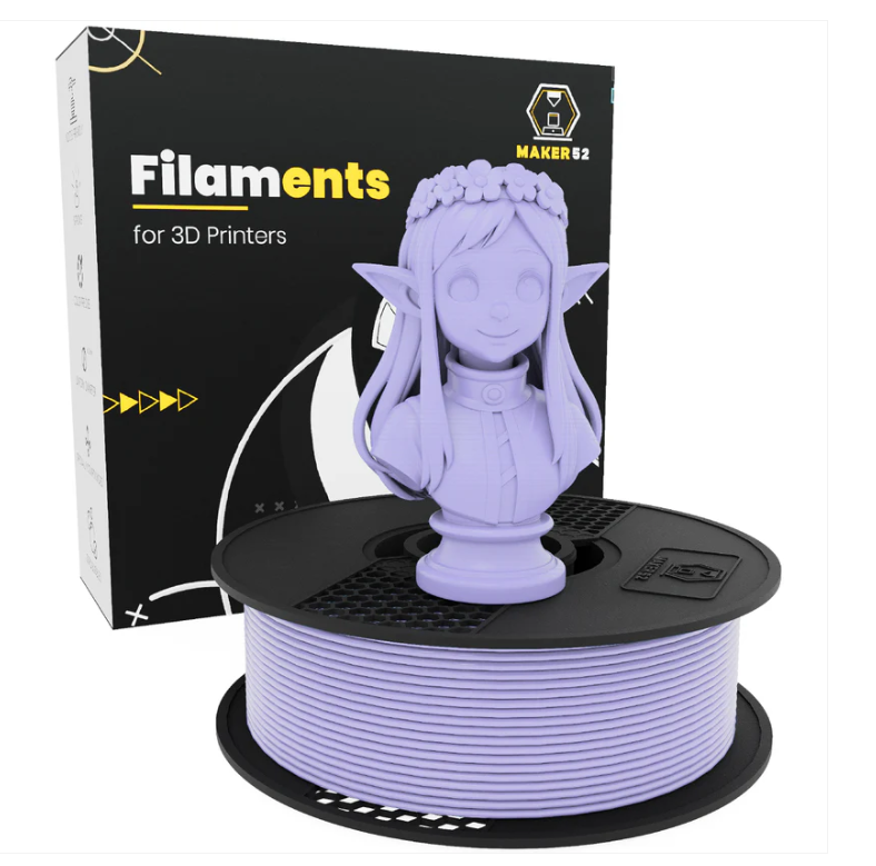 MAKER52 HS PLA+ Filament - 1.75mm High-Strength Premium 3D Printer Material - Matt Purple