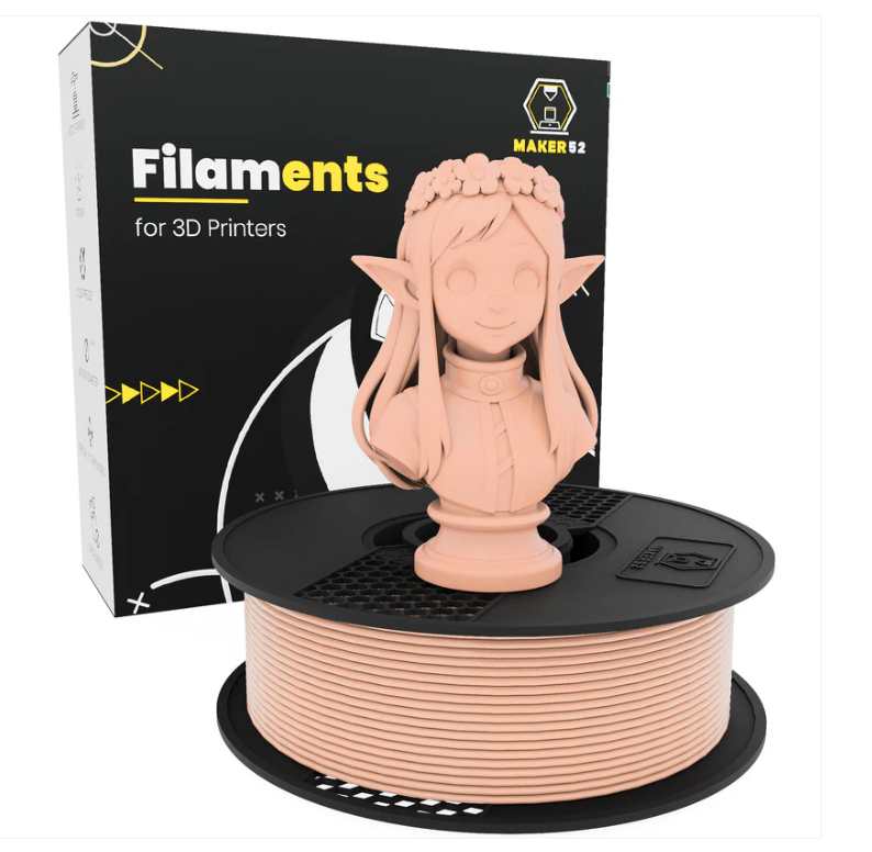 MAKER52 HS PLA+ Filament - 1.75mm High-Strength Premium 3D Printer Material - Porcelain Skin
