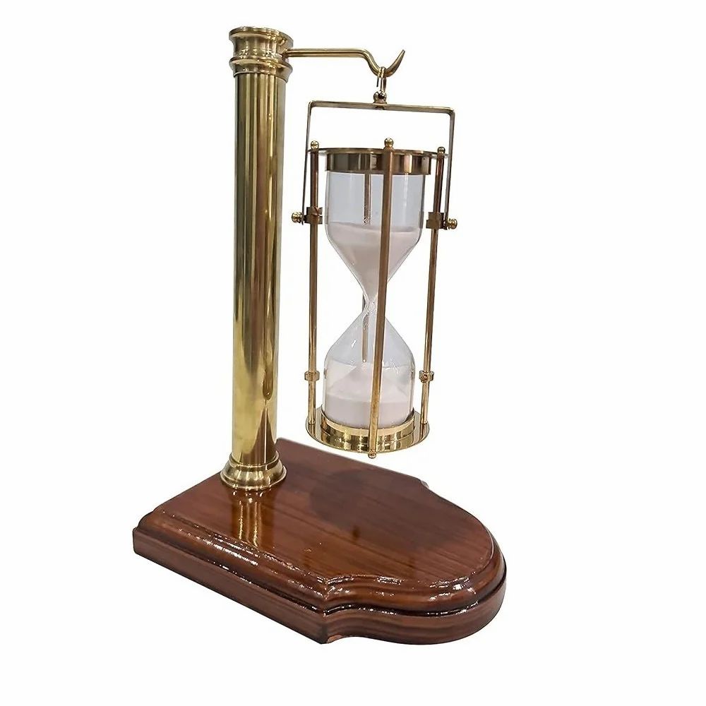 Wooden Hourglass Sand Timer 2 Minute Vintage Hanging Sand Clock
