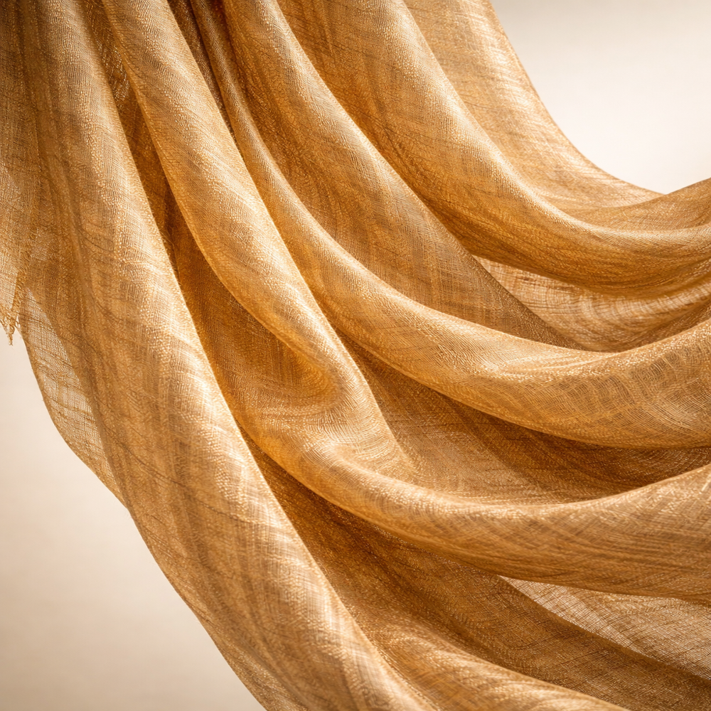 Tussar Silk Fabric, Premium Natural Textured Silk with Raw Finish for Saree, Garments & Ethnic Designer Wear