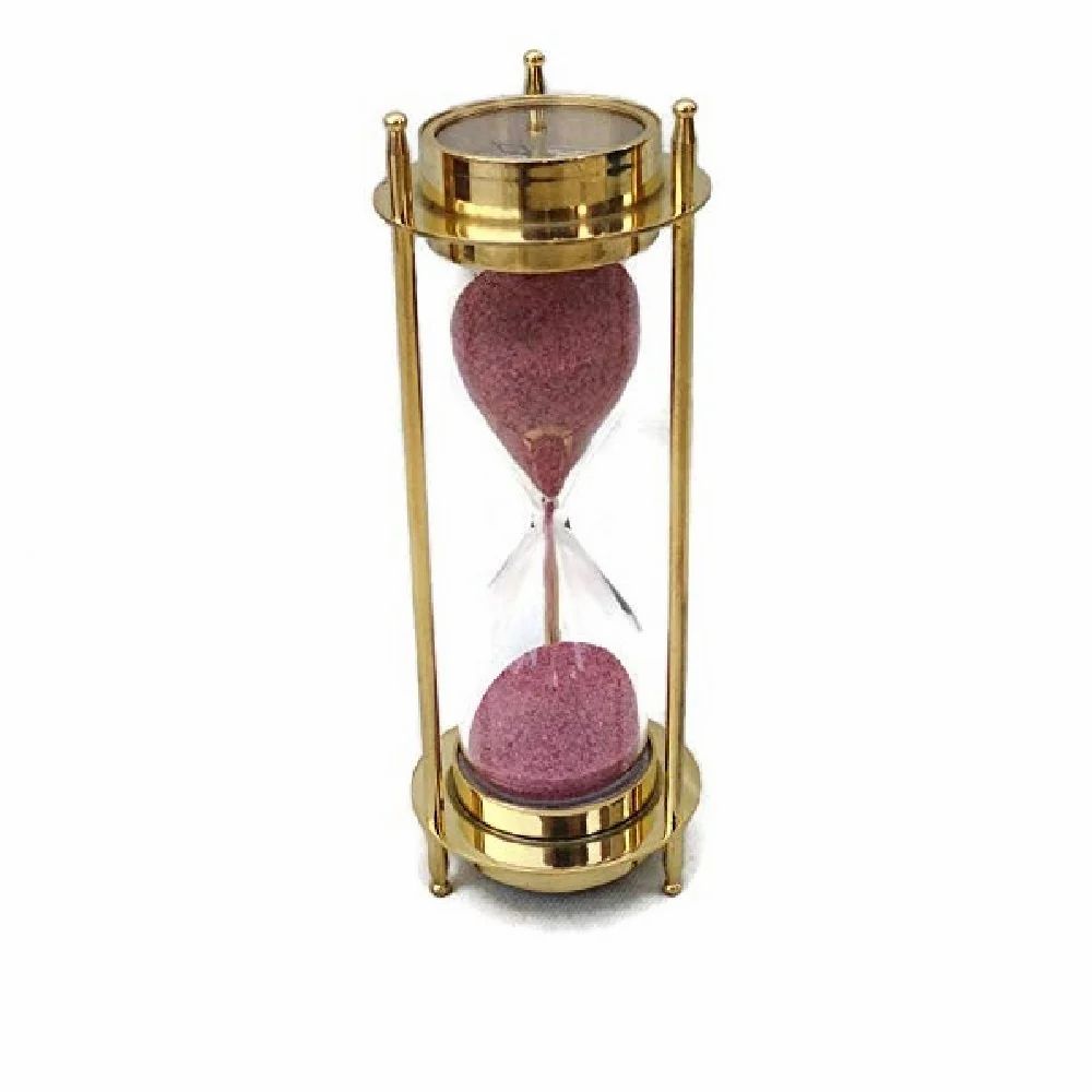 5 Minutes Brass Sand Timer HourglassTimer