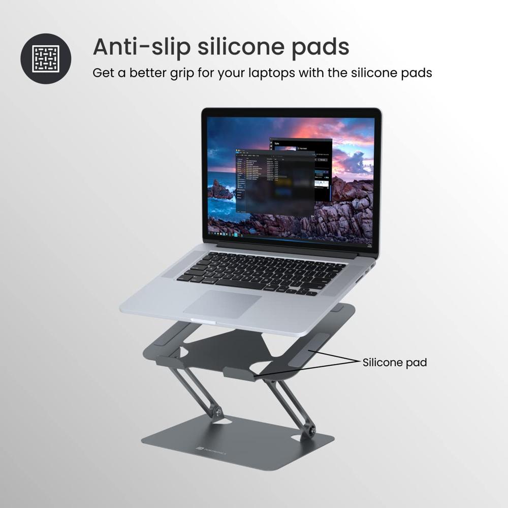Portronics My Buddy K7 Portable Laptop Stand | Ventilated Board for Laptop Cooling | Compatible