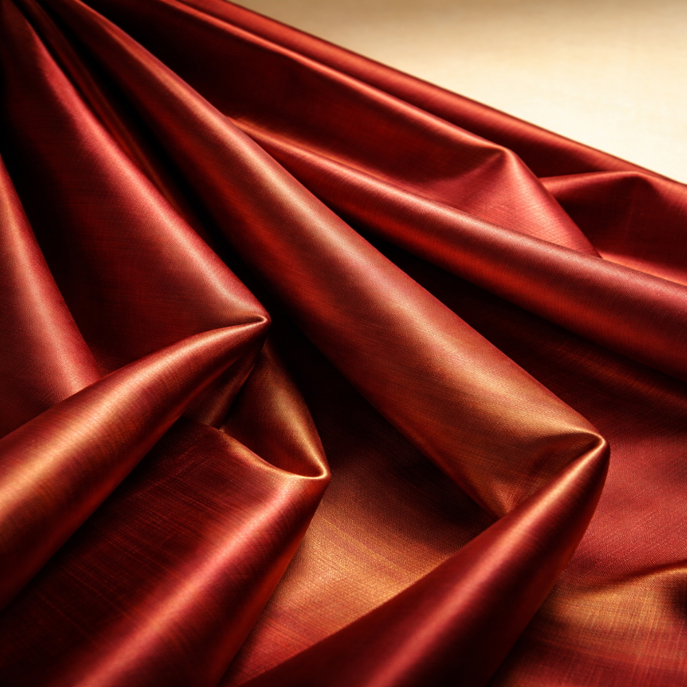 Katan Silk Fabric, Premium Pure Silk with Tight Weave & Structured Feel for Saree, Bridal & Designer Wear