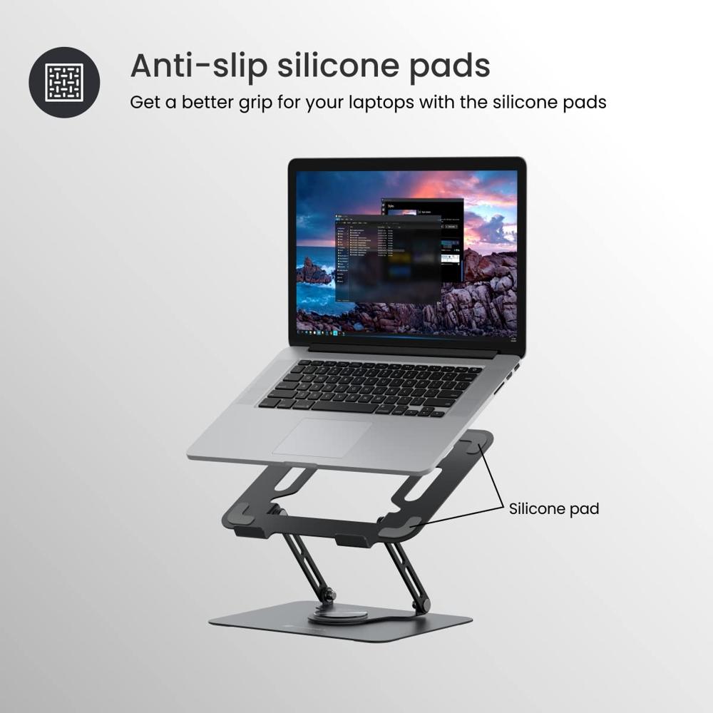 Portronics My Buddy K9 - Portable Laptop Stand - Adjustable Elevation Levels -