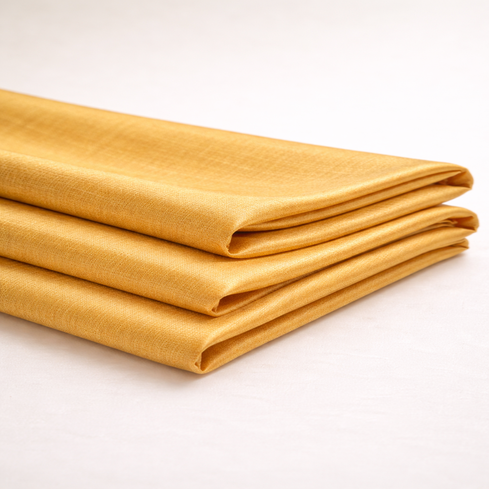 Munga Silk Fabric 70 GSM, Natural Golden Premium Silk with Strong Texture for Saree, Garments & Designer Wear