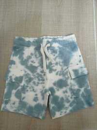 Baby Boys Cotton Knitted French Terry Shorts With Tie-dye Design