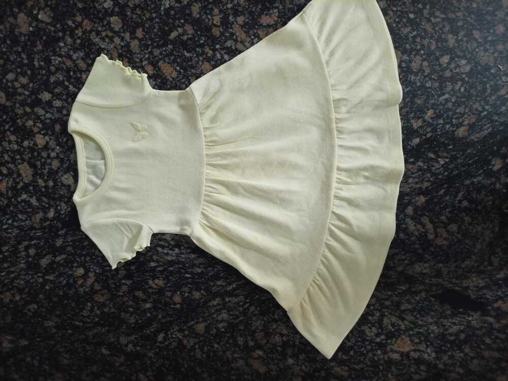 95% Cotton 5% Elastane Knitted Lycra Derby Baby Girls Dress