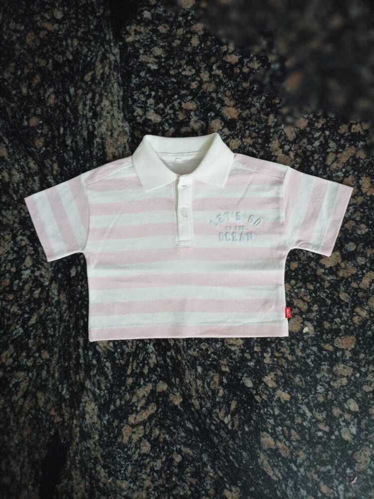 Baby Girls Pure Cotton Knitted Polo Shirt