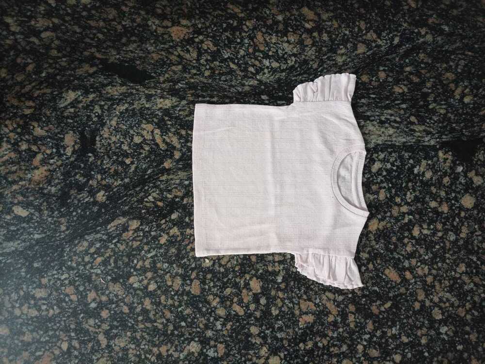 Baby Girls 100 Cotton Knitted Jacquard Rib Top