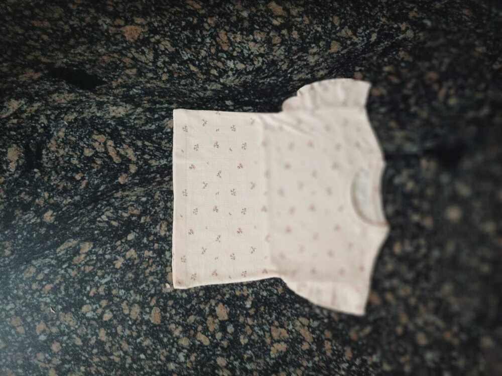 Cotton Knitted Jacquard Rib Baby Girls Top