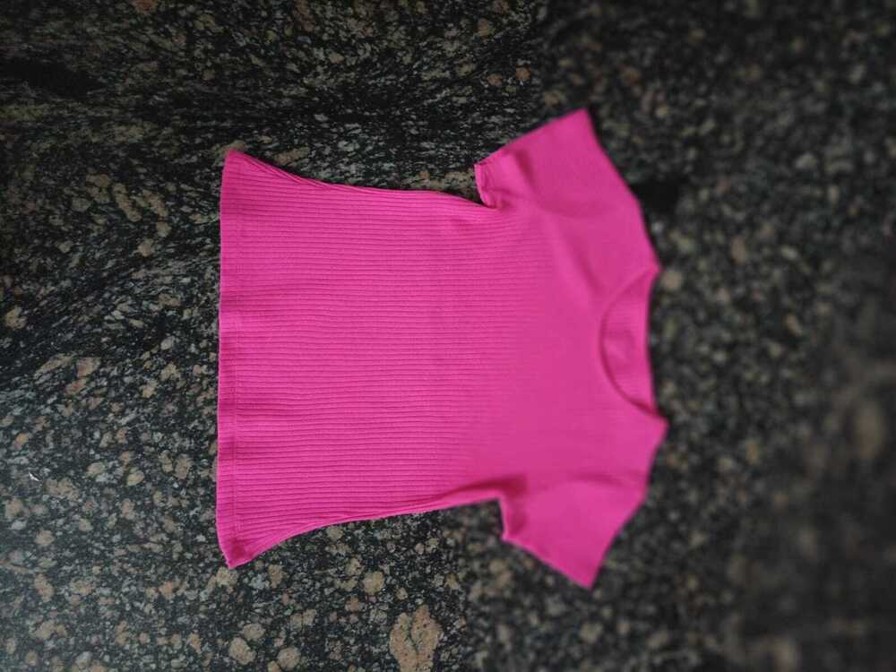 Teen Girls Cotton Lycra 5x3 Drop Rib Top