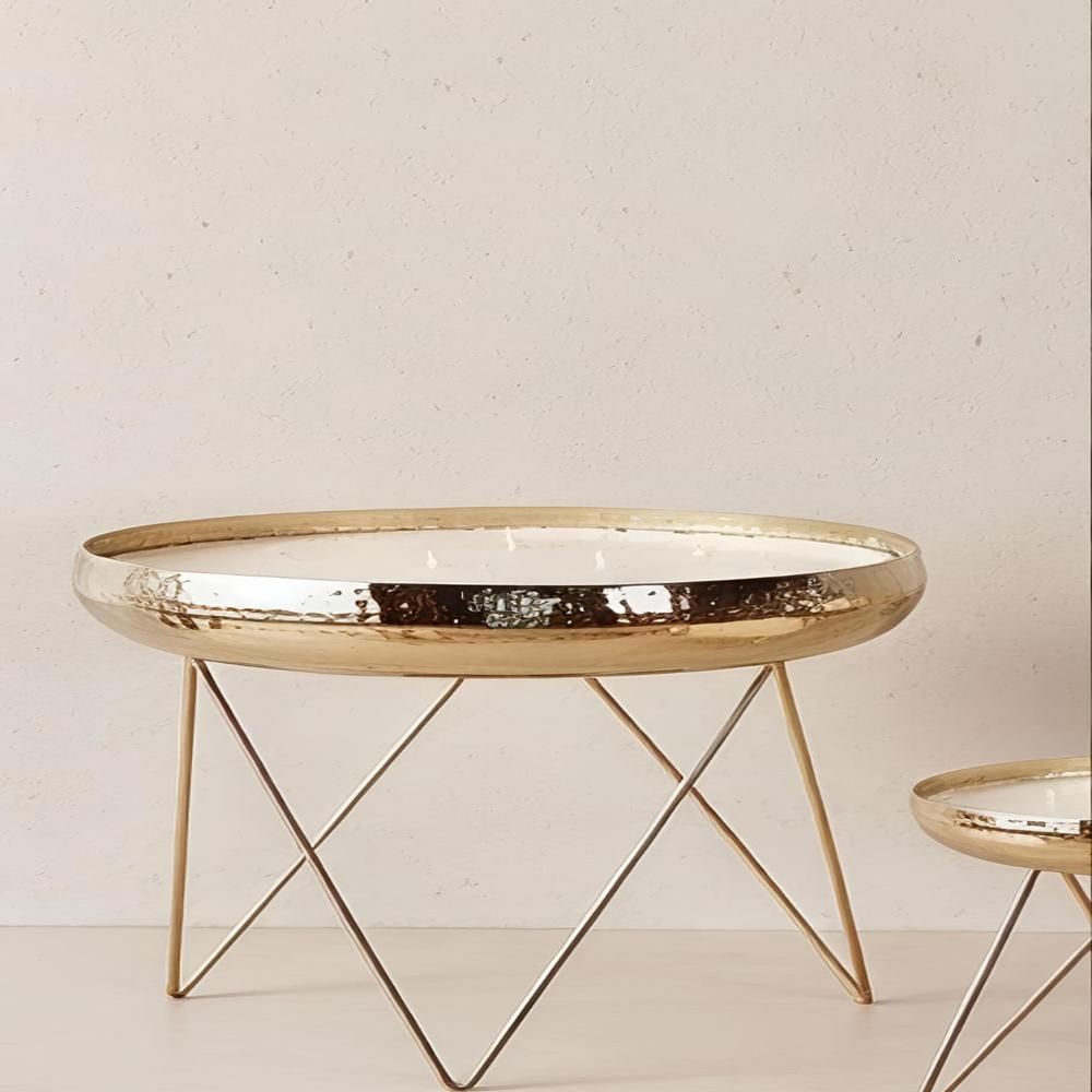 Set of 3 candle urli with stand