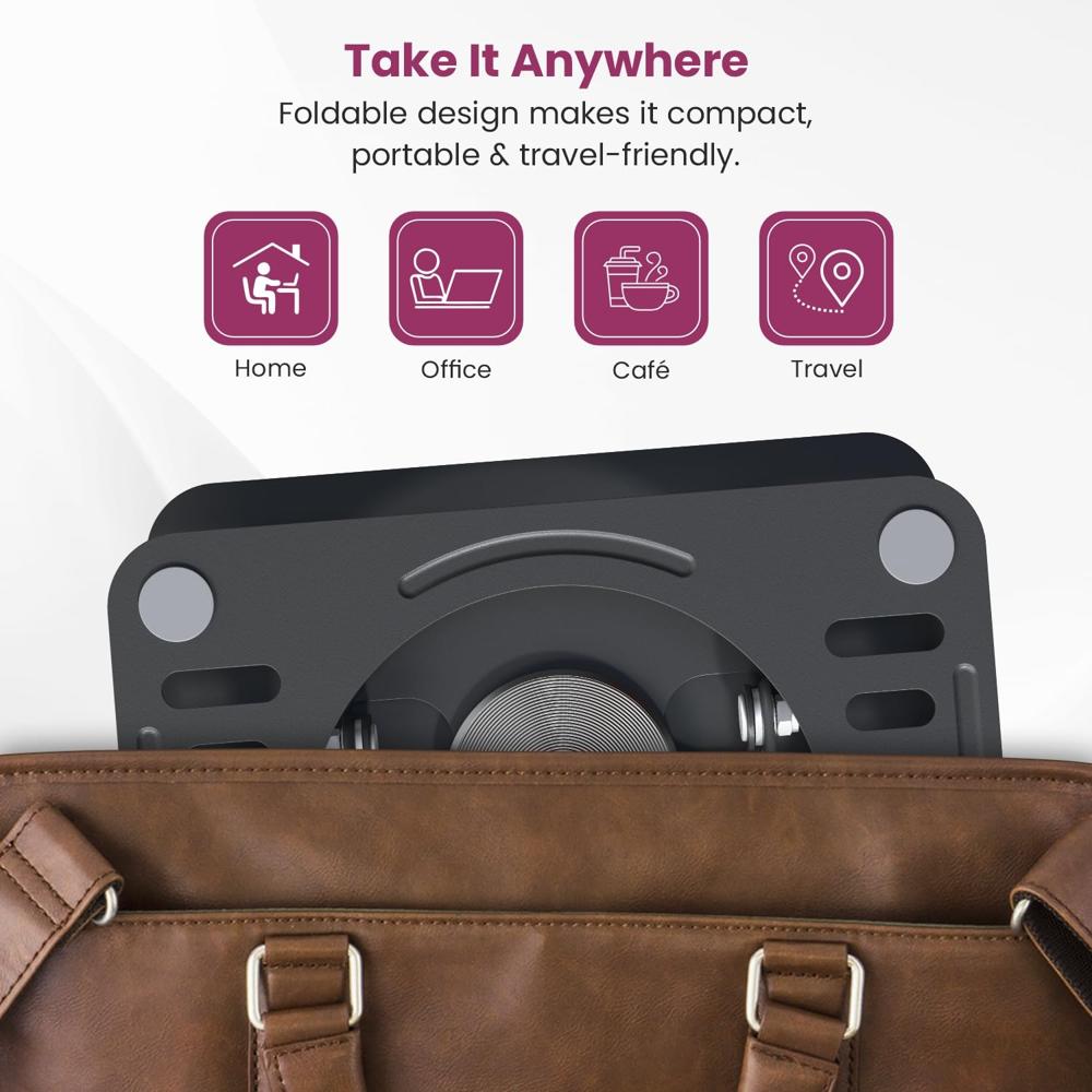 Portronics My Buddy K9 Lite, Height Adjustable Laptop Stand 