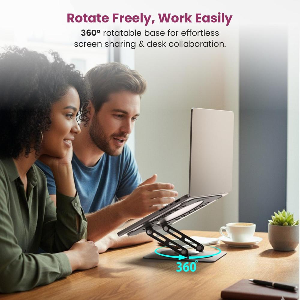 Portronics My Buddy K9 Lite, Height Adjustable Laptop Stand 