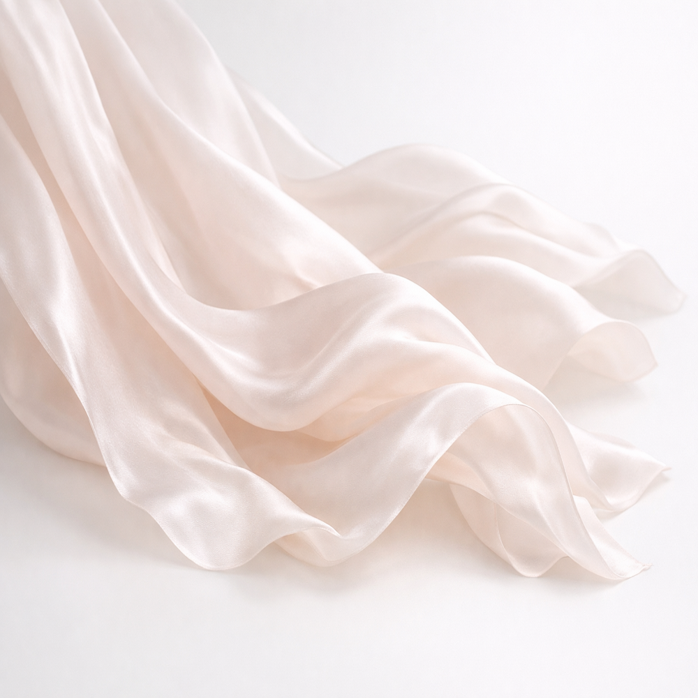 Pure Silk Fabric 60 GSM, Soft Lightweight Natural Silk for Saree, Dupatta & Designer Wear