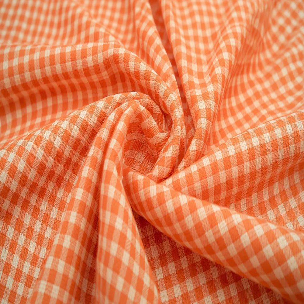 Kota Silk Cotton Fabric, Lightweight Breathable Checked Silk Cotton for Saree, Dupatta & Summer Wear