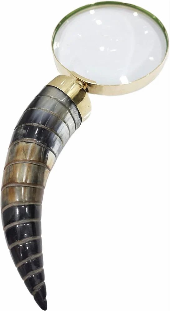 Antiques Reproduction Brass Magnifying Glass