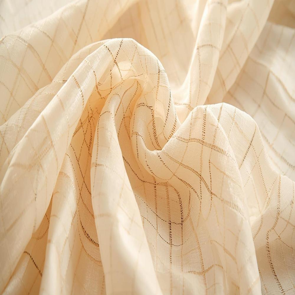 Kota Checks Silk Fabric, Lightweight Breathable Checked Silk for Saree, Dupatta & Summer Wear