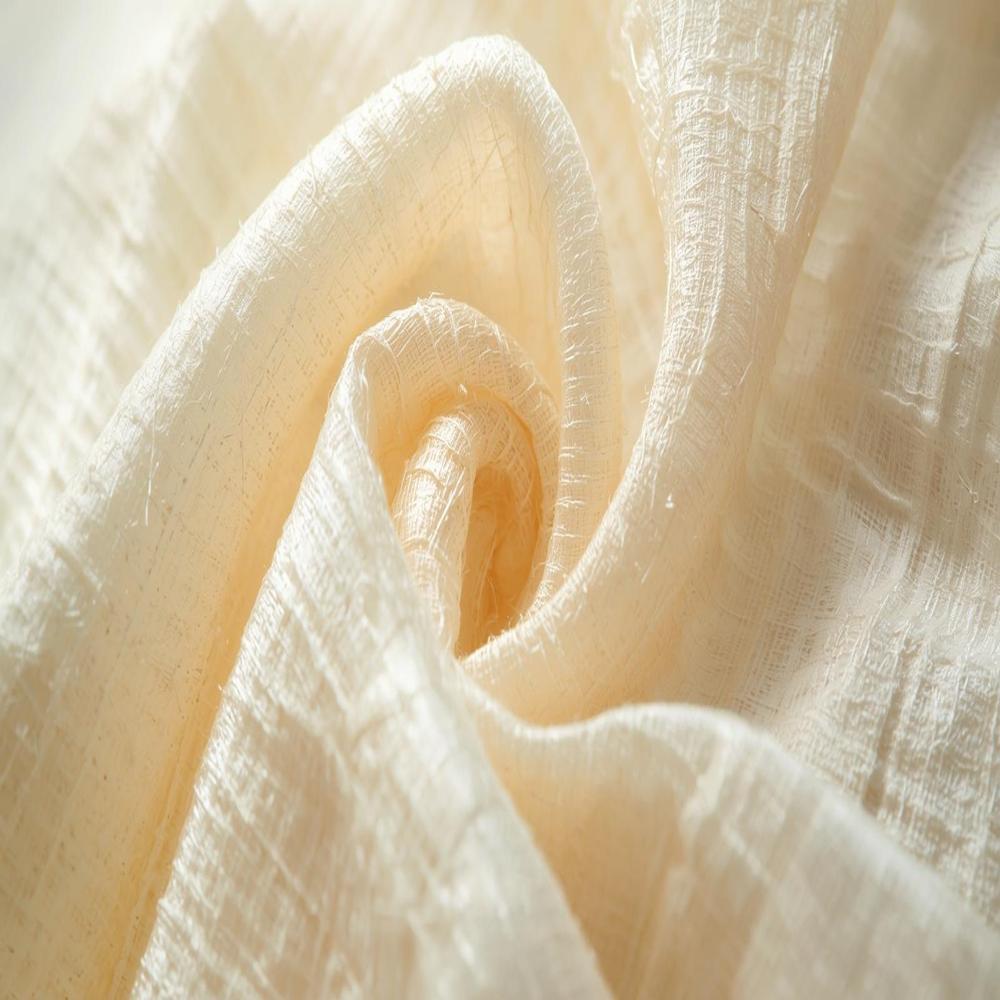 Kora Tussar Silk Fabric, Raw Unprocessed Silk for Dyeing, Printing & Designer Garments