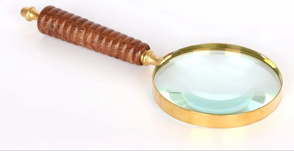 Vintage Inspired Brass Handheld Magnifying Glass/Magnifier