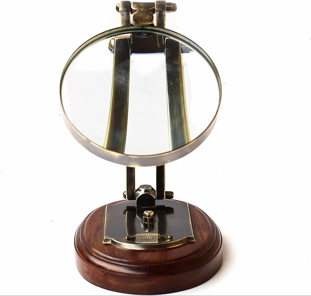 Brass Magnifying Glass Vintage Desktop Accessory Tabletop Decor