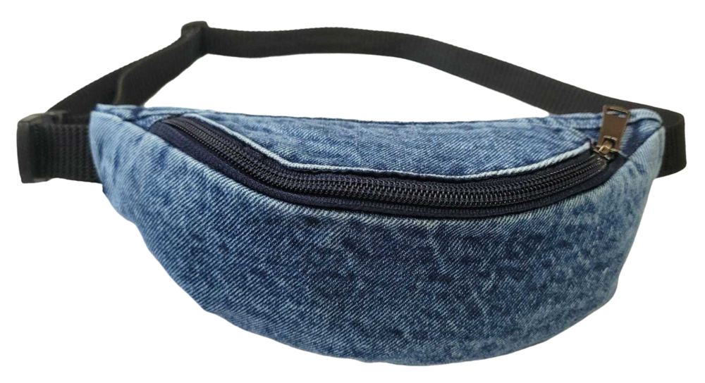 Denim waist pouch