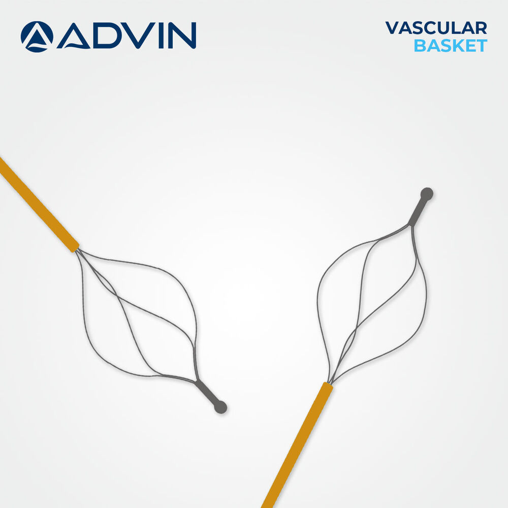 Foreign Body Extraction Basket - Nitinol Stainless Steel, 1200mm Length, Metallic Transparent Handle | Four Wire Spiral Basket, Flexible Non-traumatic Tip, Radiopaque Markers, Ergonomic Ring Handle