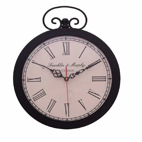 Black Iron Wall Clock