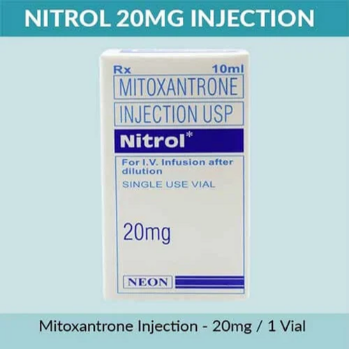 Nitrol 20 mg Injection, Mitoxantrone Anti Cancer Oncology Medicine