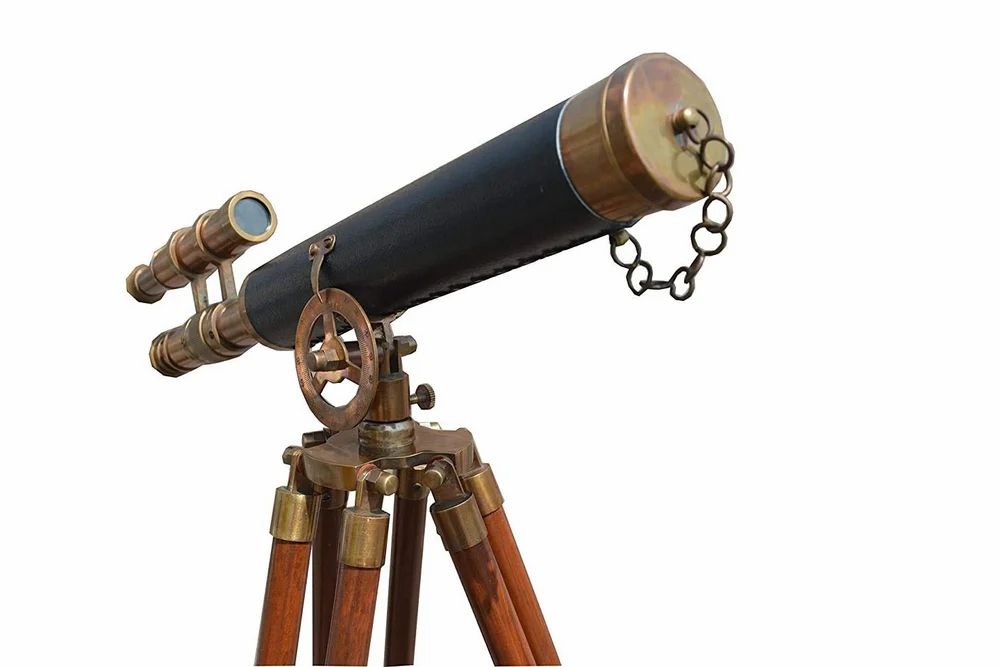 Vintage Style Brown Antique Finish Brass Telescope