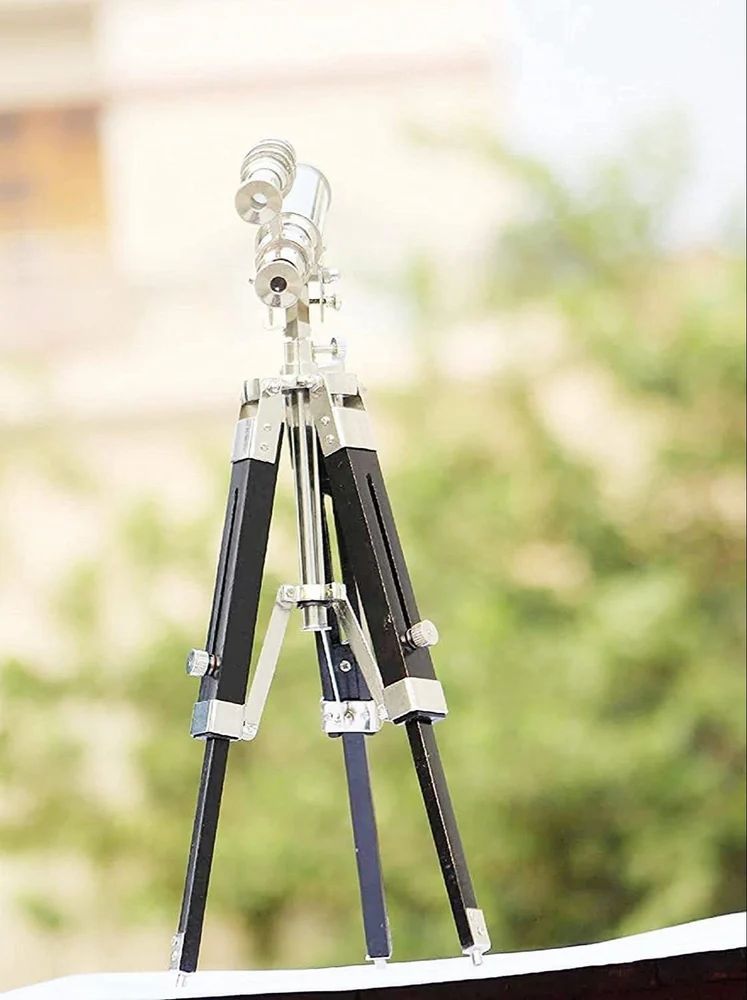 Brass Double Barrel Telescope With Tripod Stand Brass Telescope Brass