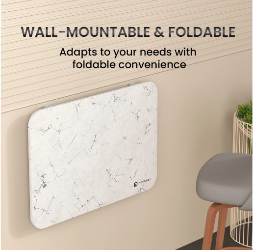 Portronics My Buddy L Folding Wall Mounted Study Table Wood Porta...more