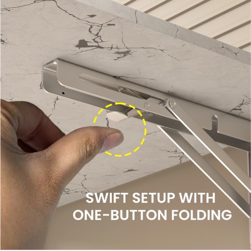 Portronics My Buddy L Folding Wall Mounted Study Table Wood Porta...more