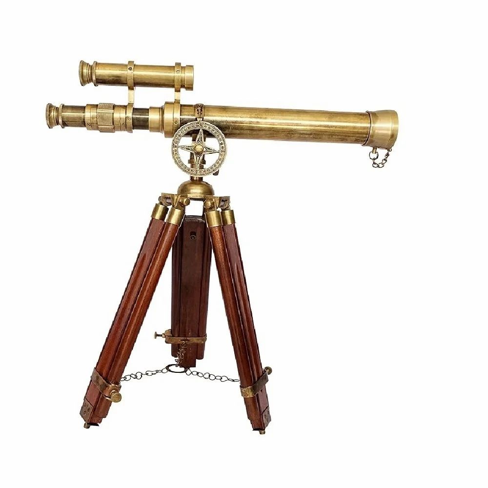 Double Barrel Astro Nautical Telescope Brass
