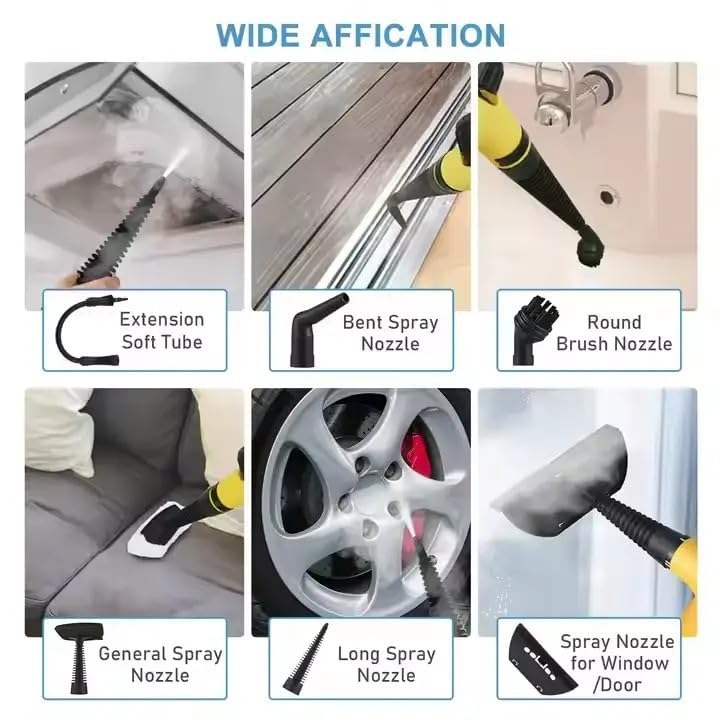 9-in-1 Handheld Steam Cleaner for Home, Car & Furniture