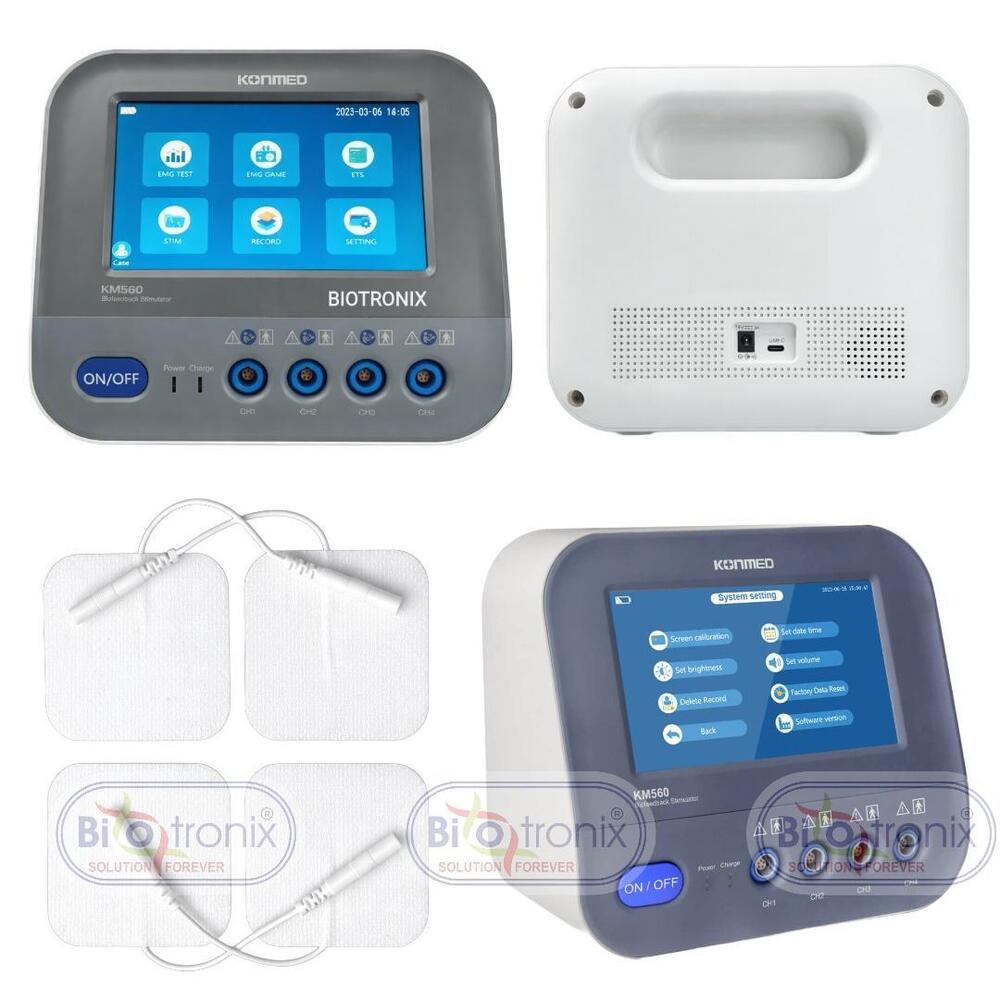 Konmed KM-560 4 Channel EMG Biofeedback Device for Physiotherapy
