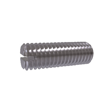 Slotted Set Screw With Flat Point - Head Shape Type: Headless (Set Screw)