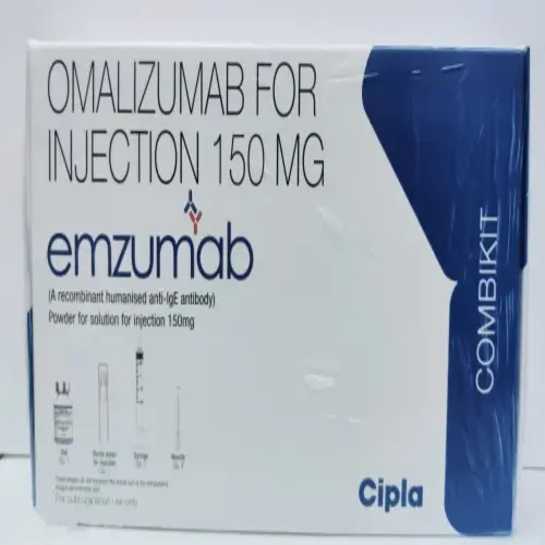 Emzumab 150 mg Injection, Omalizumab Monoclonal Antibody Allergy Treatment Medicine