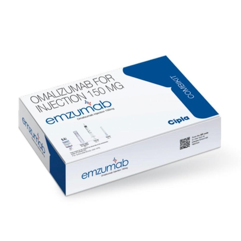 Emzumab 150 mg Injection, Omalizumab Monoclonal Antibody Allergy Treatment Medicine
