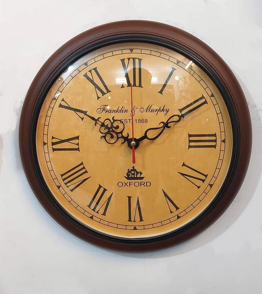 Vintage Wooden Oxford Wall Clock for Home & Office Decor