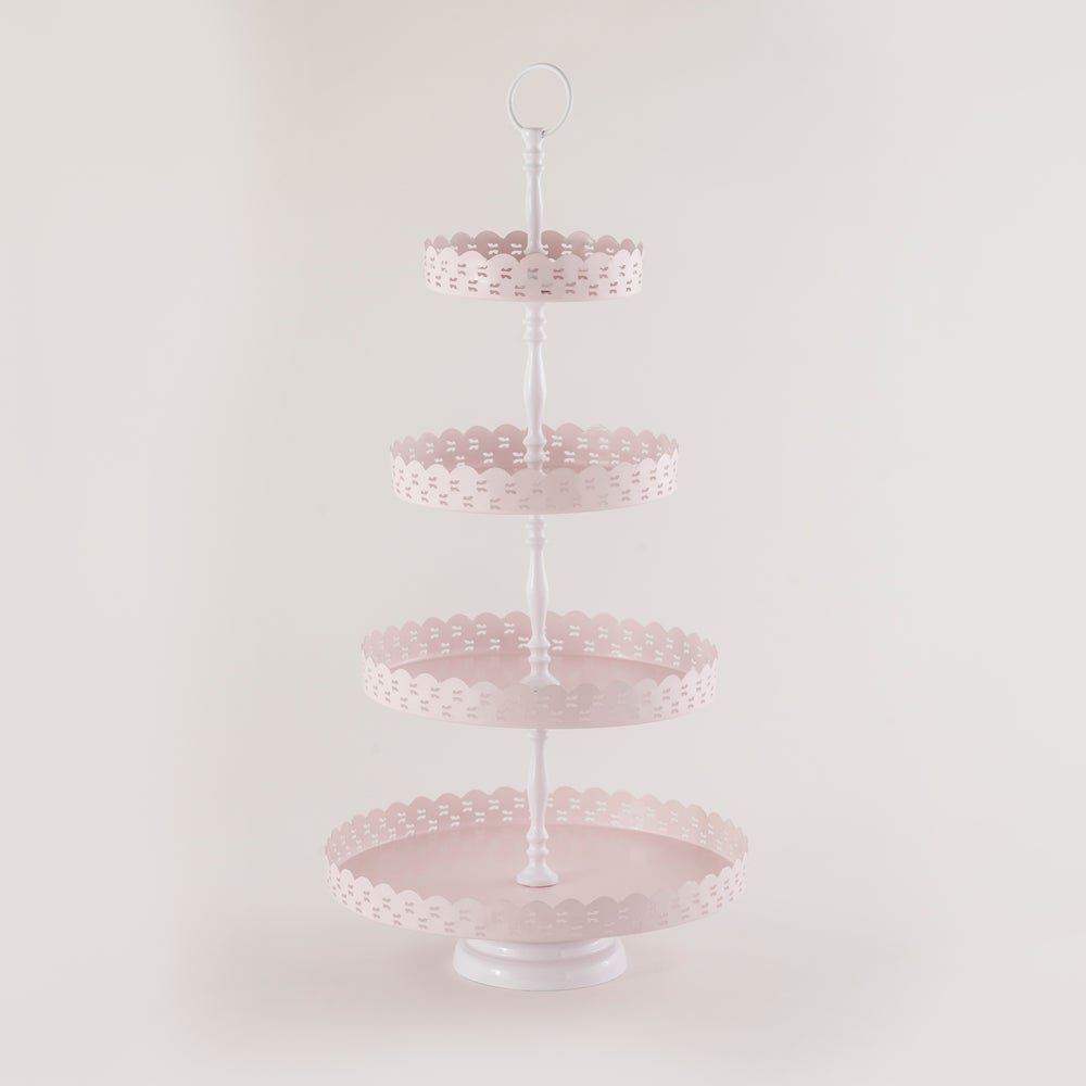 Three-tier metal dessert stand