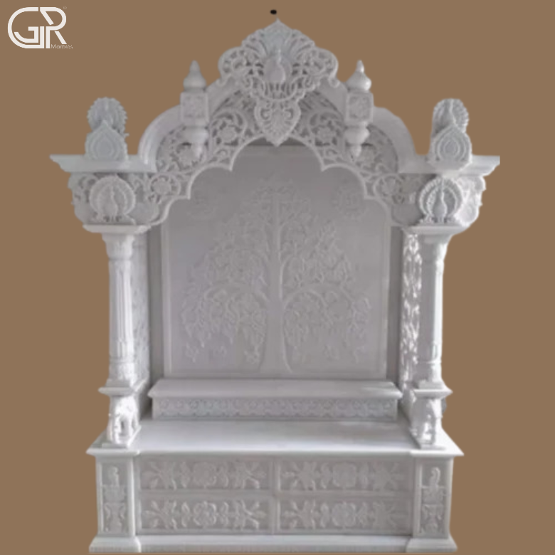 Makrana White Marble Temple, (Ht-6ft)