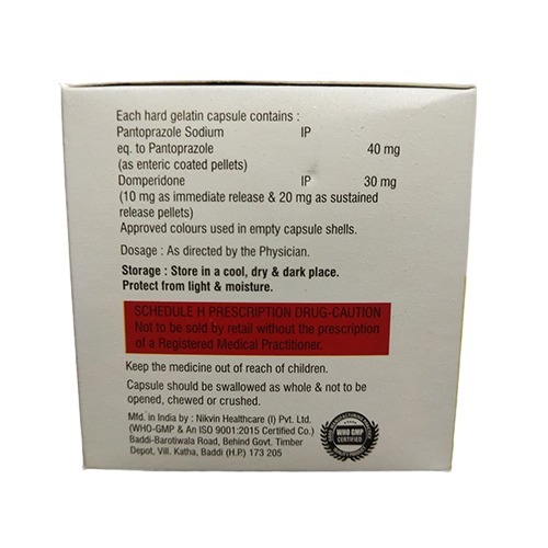 Pantoprazole Gastro-resistant And Domperidone Prolonged-release Capsules IP