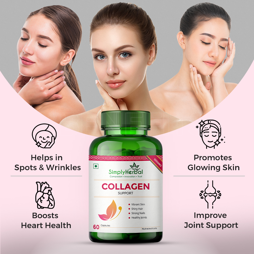 Simply Herbal Collagen Supplement Capsules Shelf Life: 24 Month Months