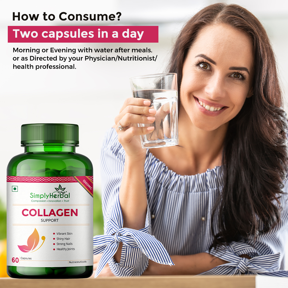 Simply Herbal Collagen Supplement Capsules Shelf Life: 24 Month Months
