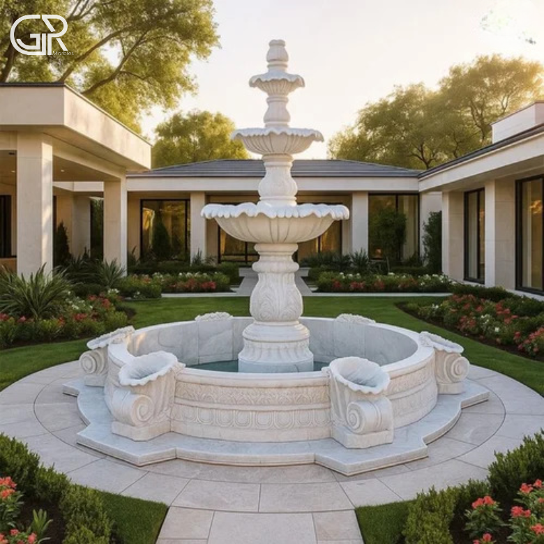 Marble fountain in Delhi, 8ft
