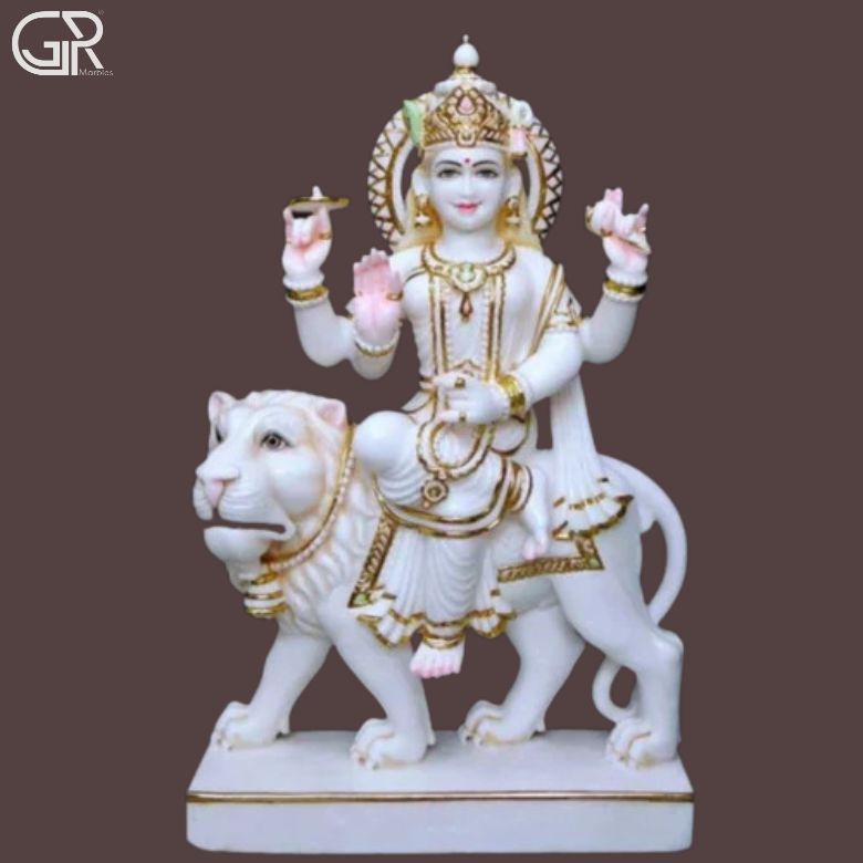 Marble Goddess Durga Mata Murti Statue