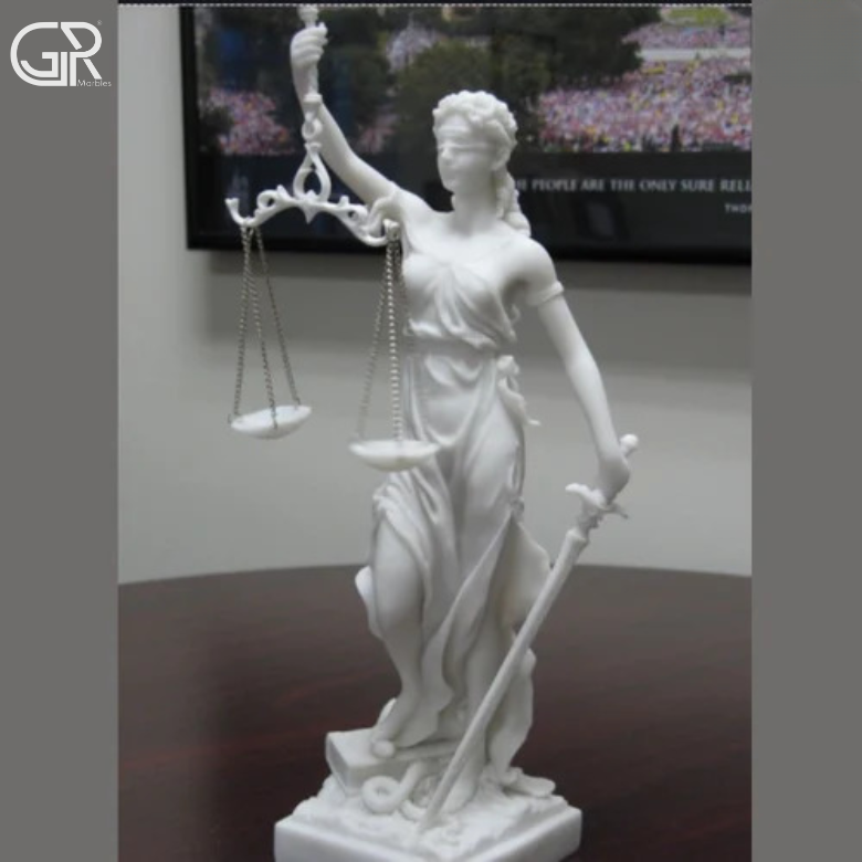 Lady Justice Hand Carved Marble Sculpture